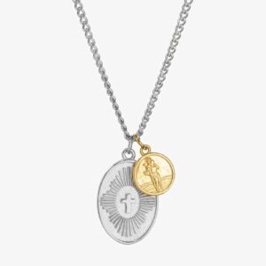 GARCIA double coin necklace
